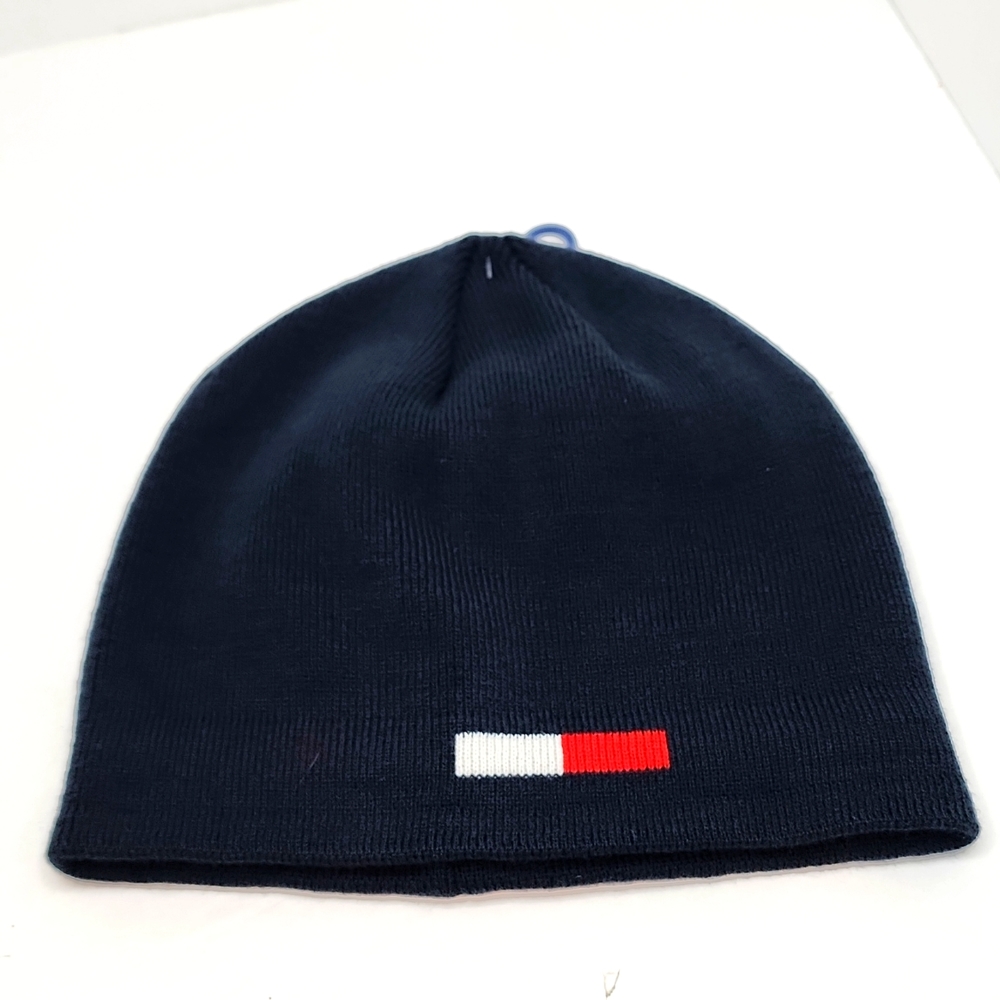 TOMMY HILFIGER HAT BEANIE , NAVY, UNISEX - Picture 5 of 9